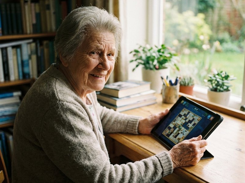 Anziani durante l'allenamento della memoria